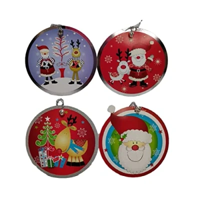 Image of Pack of 6 Luxury Christmas Giant Gift Tags with Jingle Bells, (PM101)