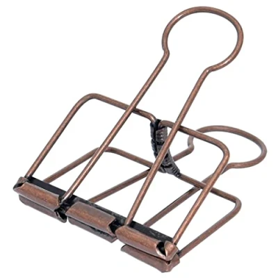 Image of Extra Large Binder Clips 2 Inch, Big Paper Clamps Copper for Office School Supplies (15Pcs)