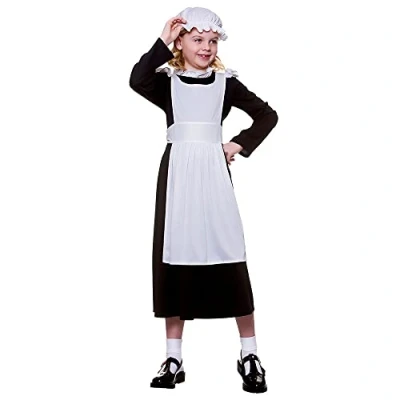 Image of Wicked Costumes Girls Victorian Maid Fancy Dress Costume Medium (5 7 Years)