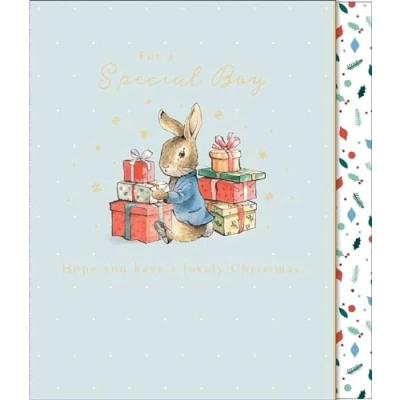 Image of Greeting Card Peter Rabbit For A Special Boy Cute Christmas Xmas 690564