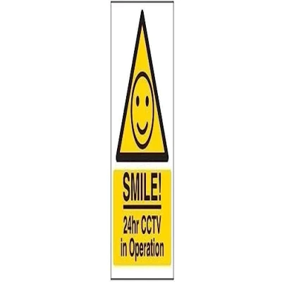 Image of V Safety Smile! 24Hr CCTV In Operation Sign 150mm x 200mm 1mm Rigid Plastic