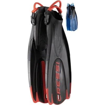 Image of Cressi Unisex Maui Div cen Fins, Black Red, L XL UK