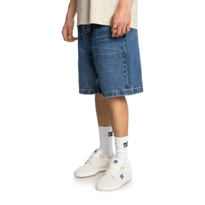 Image of DC Shoes Worker Baggy Denim Shorts, Stone Indigo, Men's