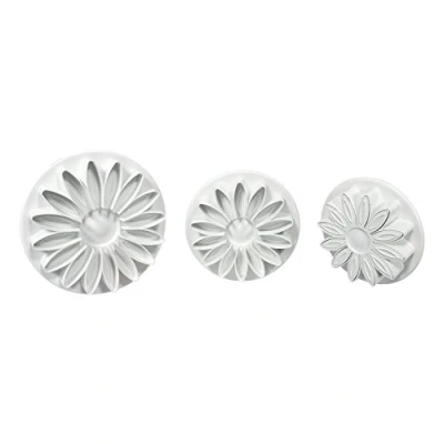 Image of PME Veined Sunflower Daisy Gerbera, Set of 3,White