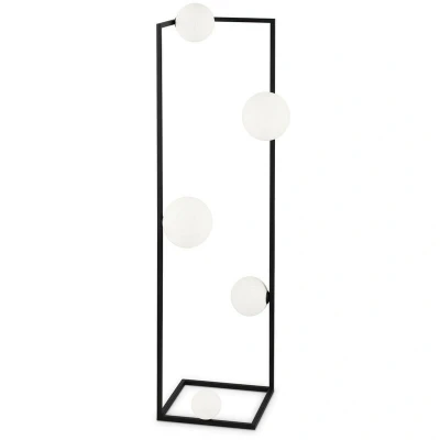 Image of ANGOLO 5 Light Floor Lamp Black, In Built Switch