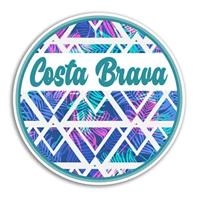 Image of 2 x 10cm Costa Brava Spain Vinyl Stickers Travel Sticker Laptop Luggage #32889 (10cm Wide)