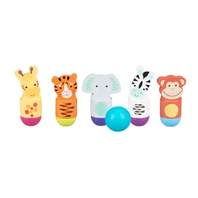 Image of Orange Tree Toys OTT03228 Wooden Skittles, Jungle Animals