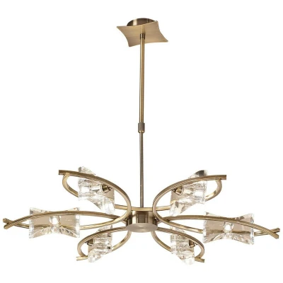 Image of Kromo Telescopic Convertible To Semi Flush 6 Light G9, Antique Brass