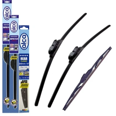 Image of alca Germany Fits Peugeot 208 2012 2020 Set of 3 Windscreen Wiper Blades Super Flat Front Rear 26&quot;16&quot;14&quot; ASF2616TL14ARC