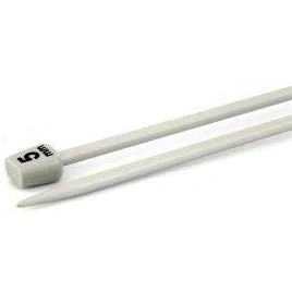 Image of Aluminium Knitting Needles, 2pcs Single Pointed Set Needles 35cm Long Metal (5.0 MM)
