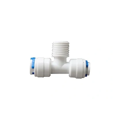Image of T Fittings Push Fit, Thread Connectors for Water Filters Housing Filters, Reverse Osmosis Pipe Tubing 1/4&quot; 3/8&quot; (1/4&quot; Pushfit (L) x (Middle) (R))