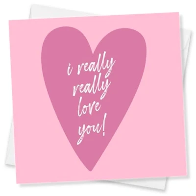 Image of Punkcards, Valentines Card For Him, Her Husband, Wife, I Really Love You!