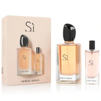 Image of Giorgio Armani Si Set for Women contains Eau de Parfum 100 ml and Bodylotion 75