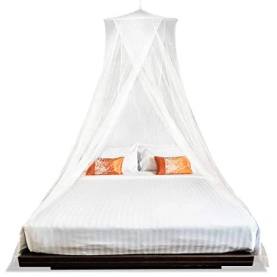 Image of MEKKAPRO Extra Large King Mosquito Bed Net, Made for Queen and Twin, Two Openings Netting Canopy Curtains, White