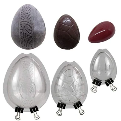 Image of 3 Style Easter Eggs Dinosaur Egg Chocolate Mold Confectionery Tools Cake Decorating baking Candy Mould Polycarbonate