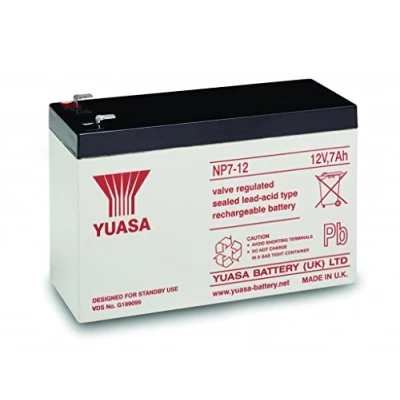 Image of NP7 12 volt 7 ah GENUINE YUASA RECHARGEABLE ALARM/SECURITY BATTERY