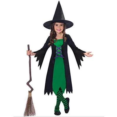 Image of amscan 9905089 Kids Wicked Witch Halloween Girls Fancy Dress Costume Age: 4 6 Years