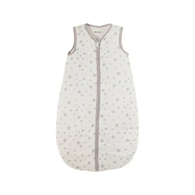 Image of Silentnight Safe Nights Baby Sleeping Bag 2.5 Tog Swaddle Wearable Blanket Sleeveless for 6 18 Months Breathable Soft Touch Cotton Jersey Grey Stars