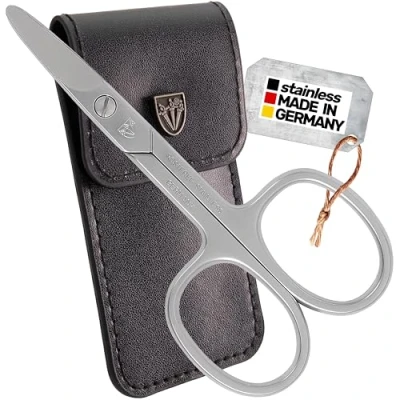 Image of 3 Swords Germany Brand Quality Stainless Steel INOX Curved Nail Scissors with Round Tips for Diabetics or Kids Made in Solingen 623