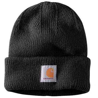 Image of Carhartt Rib Knit Beanie Cold Weather Headband, Black, One Size