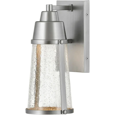Image of Hinkley Miles Outdoor Wall Lantern Painted Satin Nickel, IP44