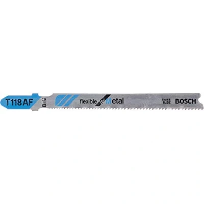Image of Bosch Professional 3x Jigsaw Blade T 118 AF Flexible for Metal (for Steel sheets, Accessories Jigsaw)