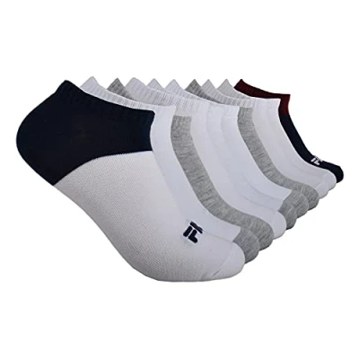 Image of Fila Women&#039;s Show Socks, White Multi Colorblock (10 Pack), One Size (Pack of 6)
