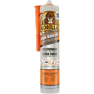 Image of Gorilla 2044400 Heavy Duty Grab Adhesive Crystal Clear 270ml