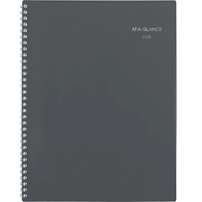Image of AT A GLANCE DayMinder 2023 Monthly Planner 21.6 x 27.9 cm, Large, Grey (GC47007)