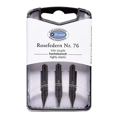 Image of Brause 300076B Pack of 3 Rose metal nibs