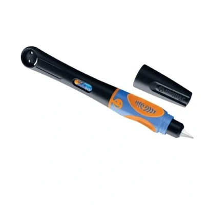 Image of Pelikan Griffix Fountain Pen for Left Handed Users with Twist Cap, Neon Black, 1 Piece in Folding Box