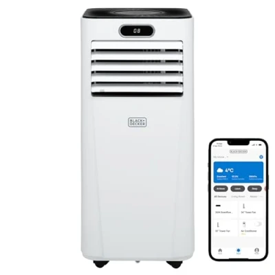 Image of Black + Decker Portable 5000 BTU 3 in 1 Smart Air Conditioner White