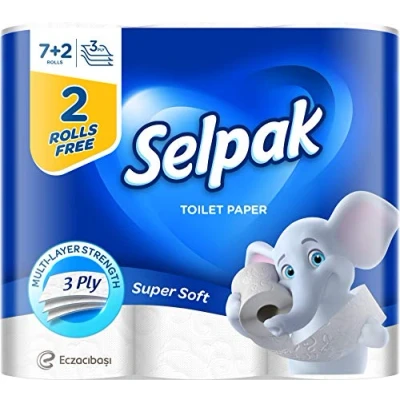 Image of Selpak 3 Ply Toilet Paper 7+2 Rolls 140 Sheets