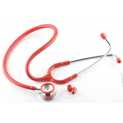 Image of Dual Head Stethoscope for Medical EMT Students Nurse Doctor Vet Light Weight Optimum (Red)