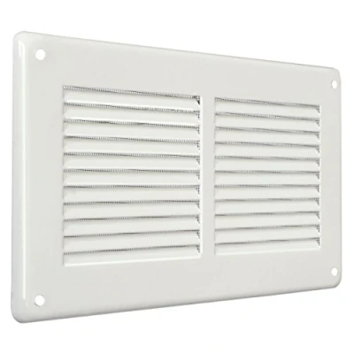 Image of La Ventilazione GL20RB Pull on Rectangular Ventilation Grille, White Sheet Metal, 240x140 mm