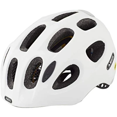 Image of ABUS Youn I MIPS Kids Helmet Modern Bike for Children Girls and Boys White, Size M