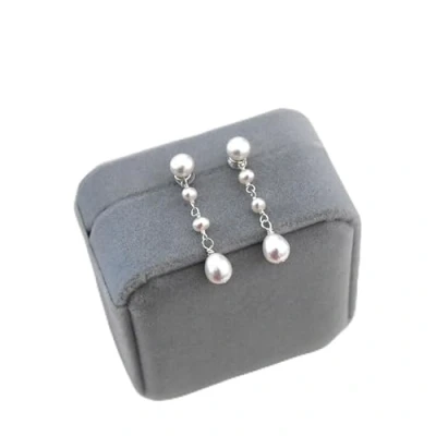 Image of LOKILOKI 925 Sterling Silver Long Drop Earring For Women Natural Freshwater Pearl Jewelry Gift (2 Ways To Wear)