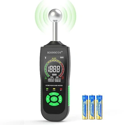 Image of Pinless Moisture Meter Damp Meters Detector Wood Moisturer for Walls Firewood Drywall Concrete (MT68UK)