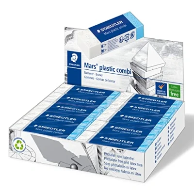 Image of Staedtler Mars Plastic Combi 526 508 Eraser (Pack of 20)