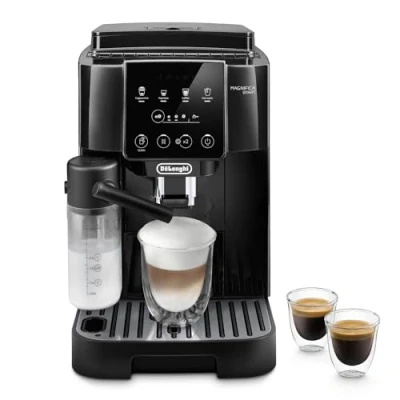 Image of De&#039;Longhi Magnifica Start ECAM220.60.B, Fully Automatic Bean to Cup Coffee Machine with 4 One Touch Recipes, Soft Control Panel, Auto Milk, 1450W, Black