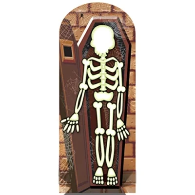 Image of STARL CUT OUTS Skeleton Stand In Halloween, Multi Colour