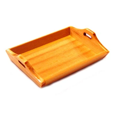 Image of Tumdee Miniatures Wooden Serving Tray Dolls House Accessories BK7