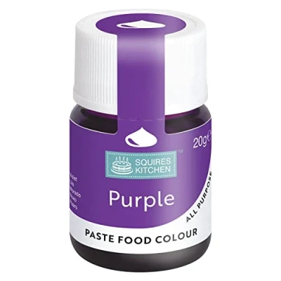 Image of Squires Kitchen Purple Food Colouring Paste, Concentrated Colour for Use with Sugarpaste, Icing, Fondant, Modelling Pastes, Buttercream, Royal Cake Mixes and More 20g