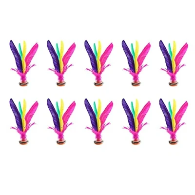 Image of JINGLING 10 Chinese Jianzi,Kick Shuttlecock Colorful Feathers Funny Foot Sports Toy For School Football Training Outdoor Activities