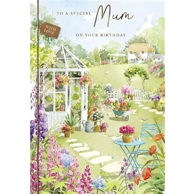 Image of Special Mum Birthday Card Sunny Floral Garden with Foil Embellished Finish Eco Friendly and Recyclable by Paper House