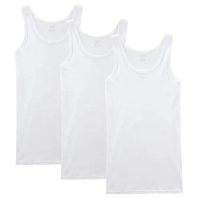 Image of NUOZA Men&#039;s Vests Sleeveless Undershirts Fitted White for Men UK 100% Cotton Tank Top Gym Running Summer Multiple Colors and Sizes L