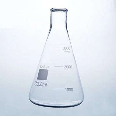 Image of Rocwing Borosilicate 3.3 Graduated Conical Glass Flask for Laboratory (3000ml)