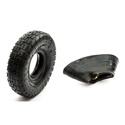 Image of Petrolscooter Knobbly Tyre + Innertube Size 4.10/3.50 4 / 410x4 350x4 Inner Tube Tires
