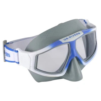 Image of U.S Divers Diving Mask Avila Blue Red Lenses Dark