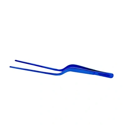 Image of CREATIVECHEF 1PCS 8 Inch Kitchen Tweezers for Plating Ergonomic Food Tweezers, Fine Tongs Chef Tool and Repairing Stainless Steel Precision (Blue)